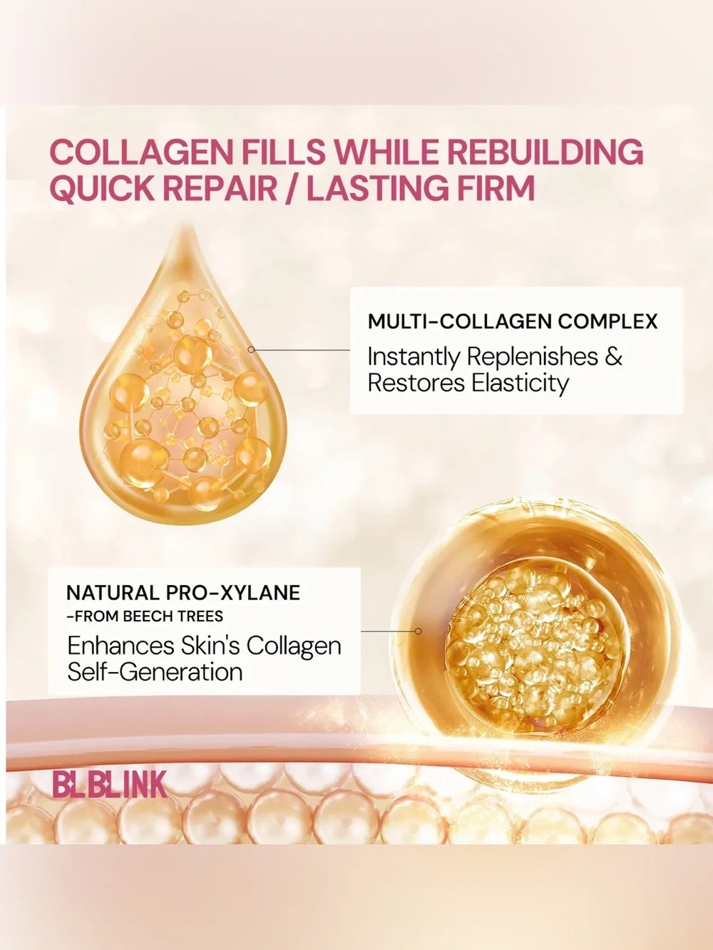 BLBLINK Pink Hydrating Collagen Firming Hydrogel Face Mask